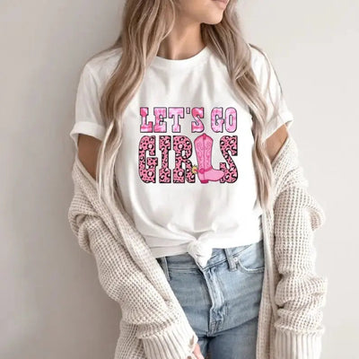 Let’s Go Girls Shirt Party Girls Trip Western Bachelorette Gift For Her,Country Music Girls Power 100%Cotton Streetwear harajuku URBAN CHIC CLOTHING